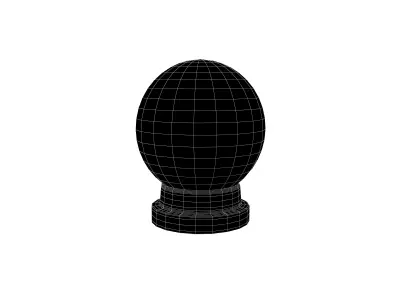 Crystal Ball V1 004 Low-poly 3D model