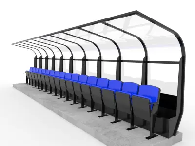 Soccer Bench 04 3D model