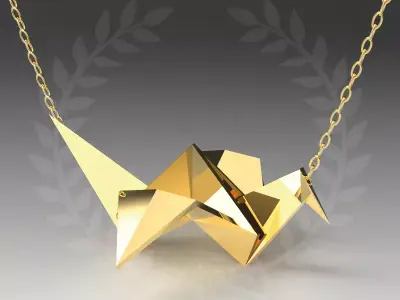 Tsuru pendant 3D print model