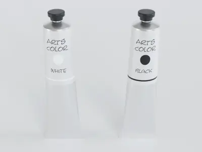 Tube Paint Container Colors 3D model