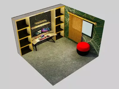 The Room  Low-poly 3D model