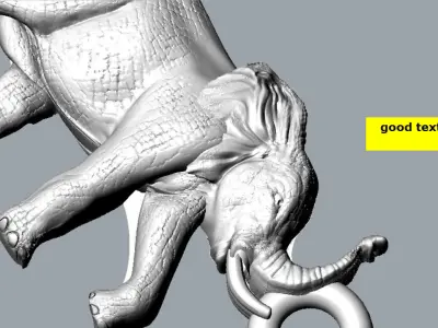 animal elephant family pendant stl  3D print model