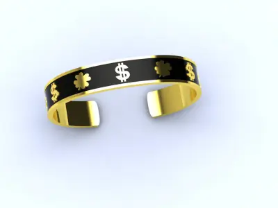 jewelry band good luck  dollars 3D print model 3D print model