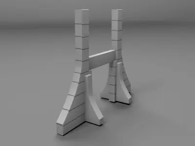 Capital Gate Low-poly 3D model