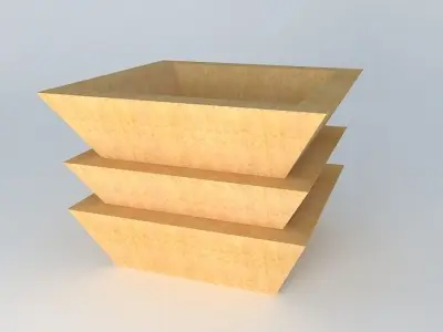 three wooden boxes Free 3D model