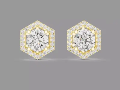 Diamond Earrings  3D print model