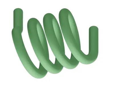 Plastic Spiral Heating Coil Toy 3D model