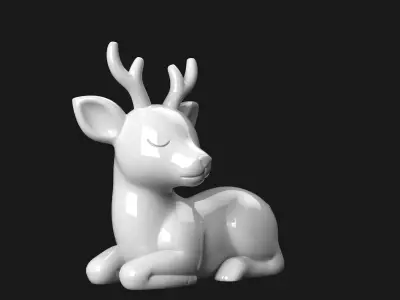 Deer Lying Pose 3D print model