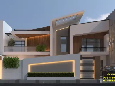 exterior modern house design 3D model