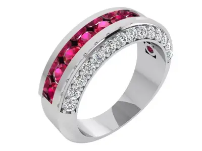 Channel Setting Band Ring 3549 3D print model