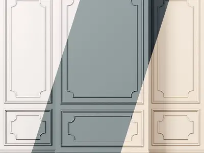 Wall molding 12 Boiserie classic panels 3D model