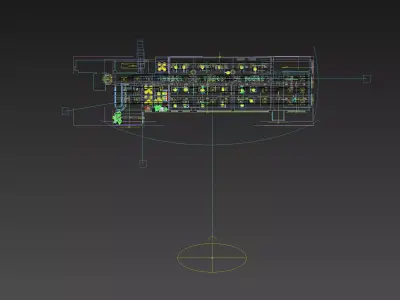 Gym fitness center interior  3D model