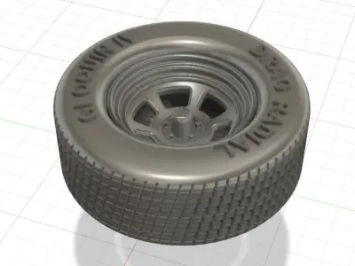 GQ Revolver Wheels Tires and Brakes for 3D Print 3D print model