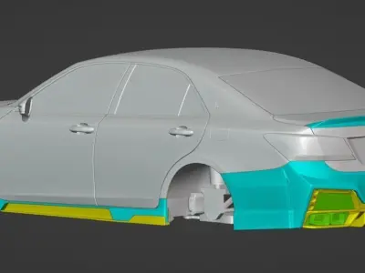 Toyota Crown S210 Athlete BlackPearl Bodykit 3D model