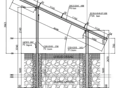100 kWp Solar Project Type 2 3D model