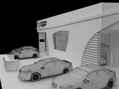 Booth Exhibition Stand a106 3D model