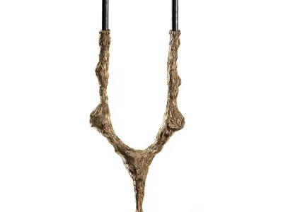 Decorative set of candlesticks with candles 3D model