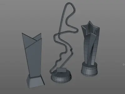 Racing Trophies Low-poly 3D model
