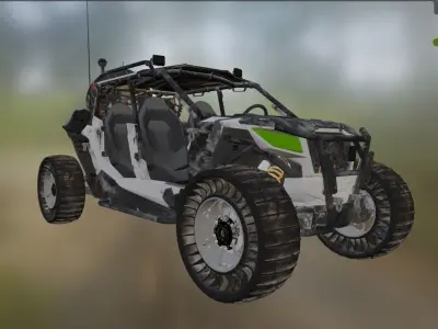 utv car 10 Low-poly 3D model