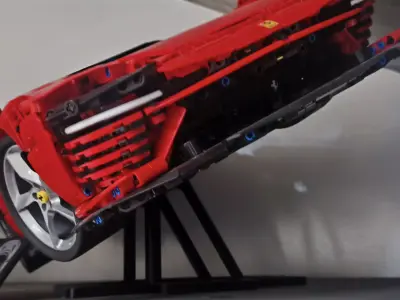 Angled wall-desk mount for LEGO Technic 1-8 Supercars Free 3D print model