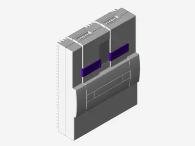 SNES Console 3D model