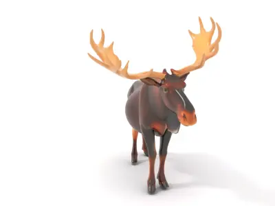 Majestic Moose model pack Low-poly 3D model