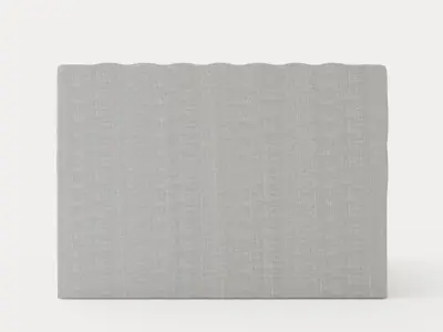 Superior Luxury Continental Bed180x200 Cm Light Gray Silver Low-poly 3D model