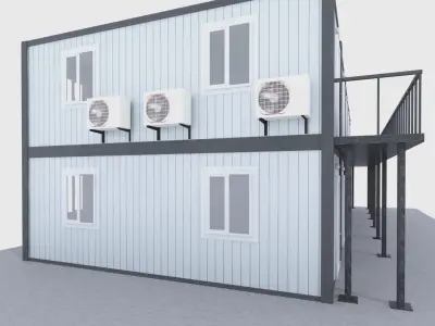 prefabricated building 3D model