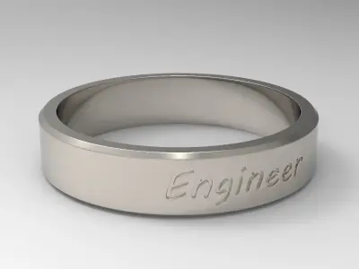 Engineer Ring Platinum 3D print model