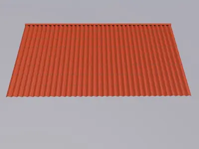 Tile roof Free low-poly 3D model