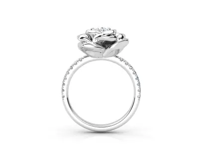R RA016 Flower ring 3D print model