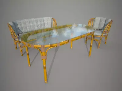 Chair Sofa Table for terrace 3D model
