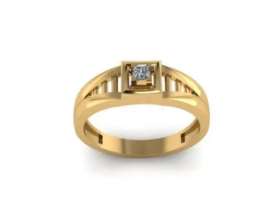 princess daimond man ring 3D print model