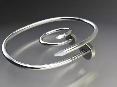 BAIL BRACELET AND NAIL RING 3D PRINT MODEL 3D print model