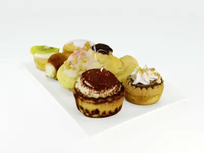 Pastries Mix 3D model