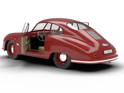 Porsche 356 2 Coupe 1948 HQ 3D model