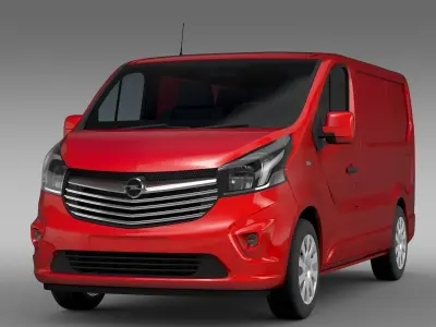  Opel Vivaro Van Biturbo 2017 3D model
