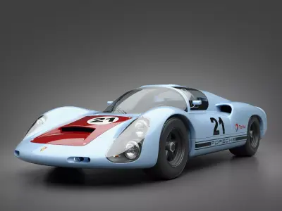 1966 Porsche 910 Race Car 3D model