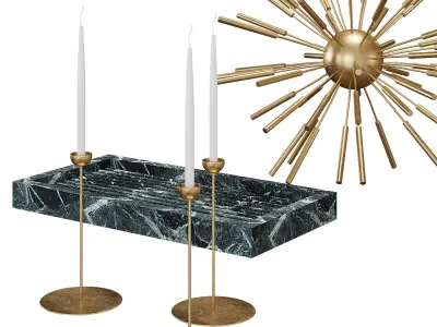 Metal Sputnik Objects by West Elm 3D model