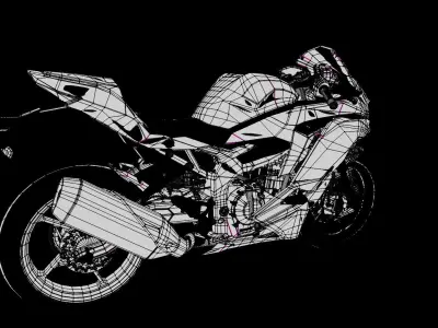 Kawasaki Ninja ZX4RR 2023 High Poly  3D model