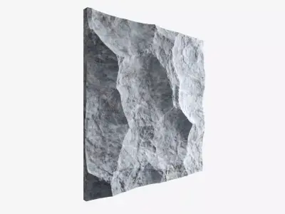 391-RockPanel piece of rock on wall 3D model