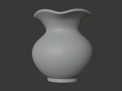 Clay Vase Low-poly 3D model
