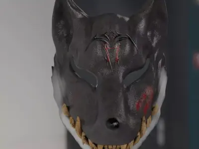 wolf mask 3D model