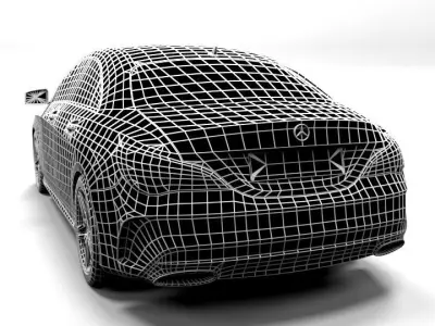 MERCEDES CLA AMG LOWPOLY Low-poly 3D model