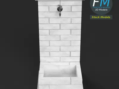 Garden fountain 3D model