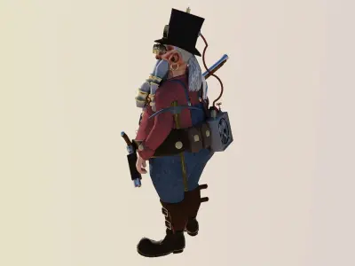 Fantasy Steampunk Dwarf Jobingson 3D model
