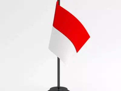 Table Flag Indonesia 3D model