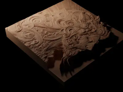 Mimir CNC 3d Print High Relief Sand Casting 3D print model