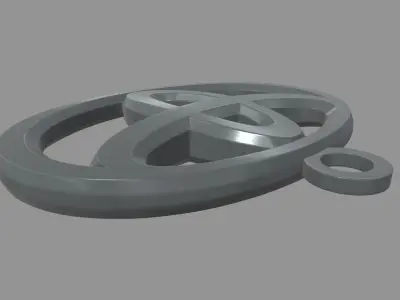 Toyota Key Ring Chain 3D print model