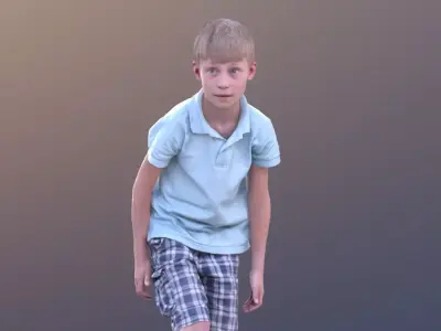 Leo 10190 - Footballer Child Low-poly 3D model